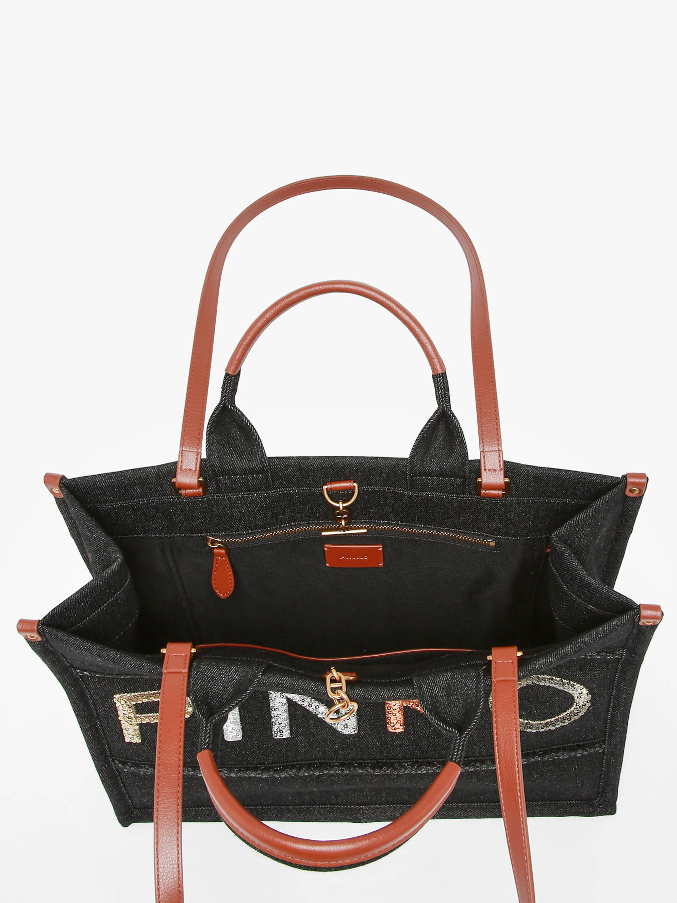 Sac port paule Logo shopper coton PINKO