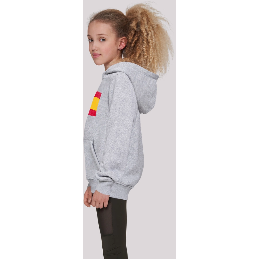 F4NT4STIC Hoodie Spain Spanien Flagge distressed heather grey