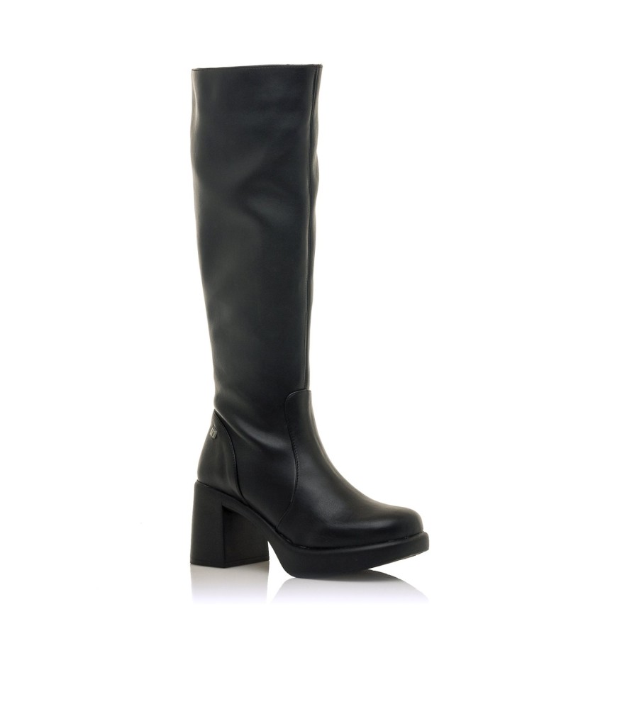 Botas Mustang Eliana, pretas - Altura do salto: 6 cm -