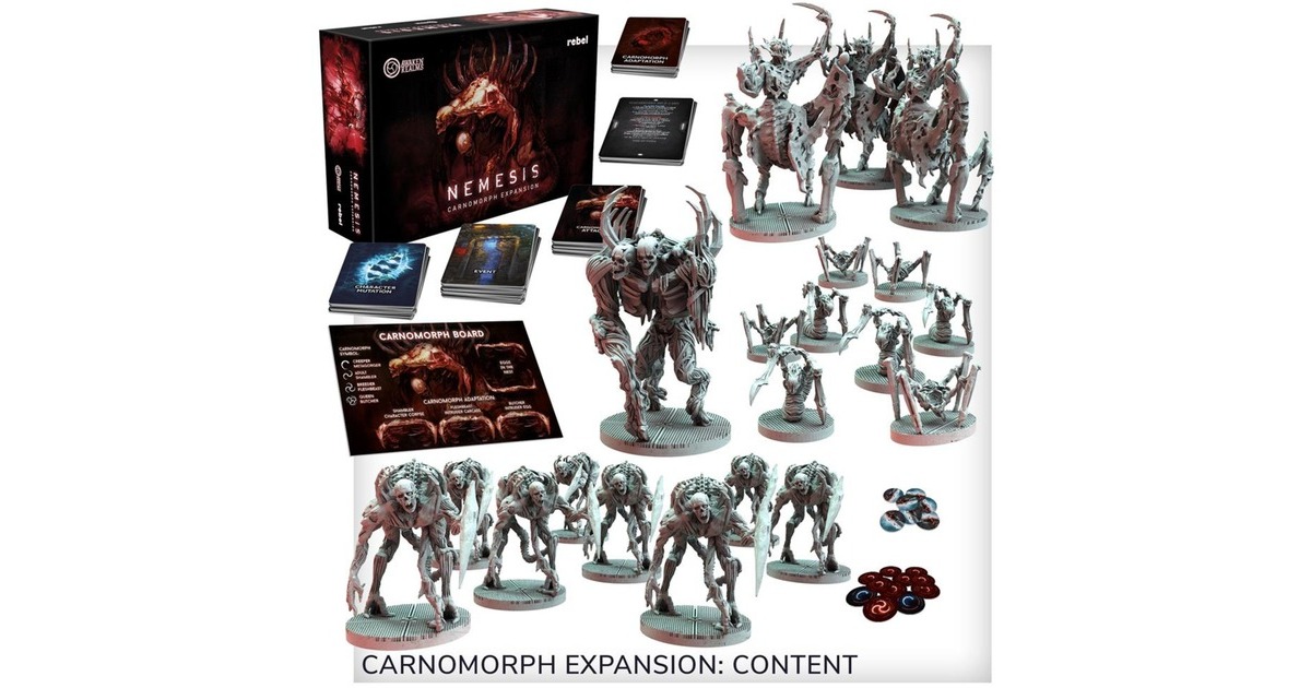 AsmodeeNemesis: Carnomorphs Expansion  Bordspel  (Engels, Uitbreiding, 1 - 5 spelers, 35 - 175 minuten, Vanaf 14 jaar)