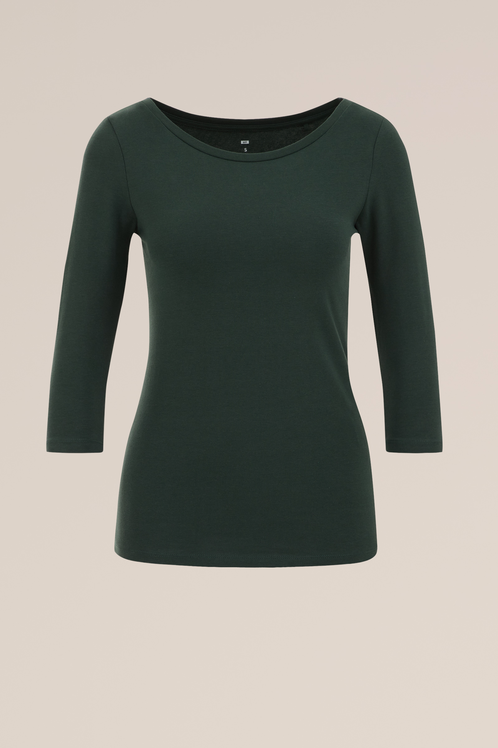 T-shirt met driekwart mouwen WE Fashion Donkergroen