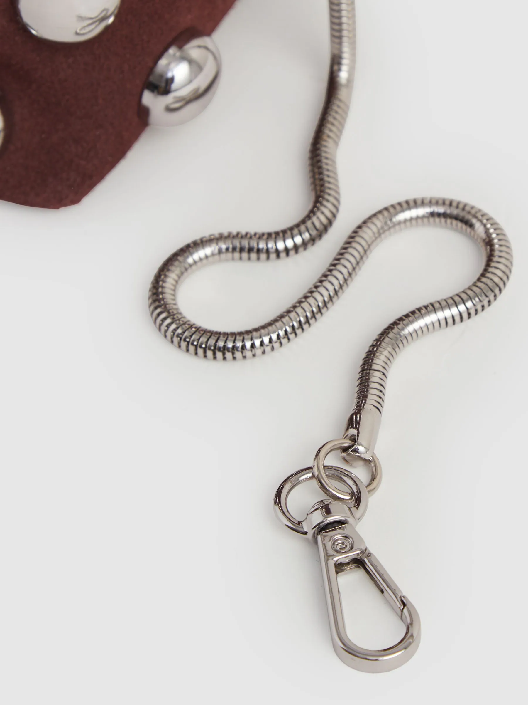 Reiss Leandra Suede Studded Shoulder Bag