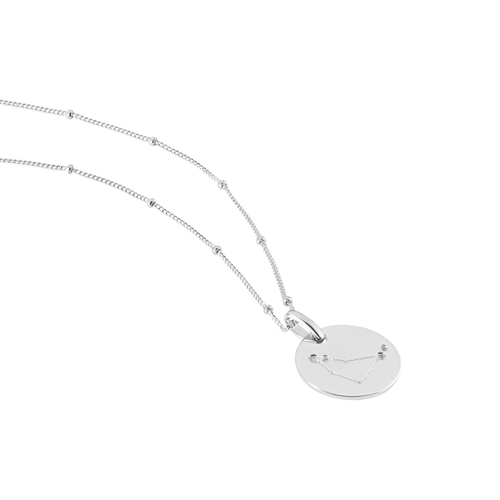 Collier Astr Argent Oxydes De Zirconium