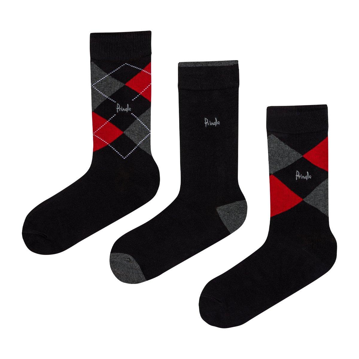 Pringle Argyle Gift Box Cotton Socks 3 Pack