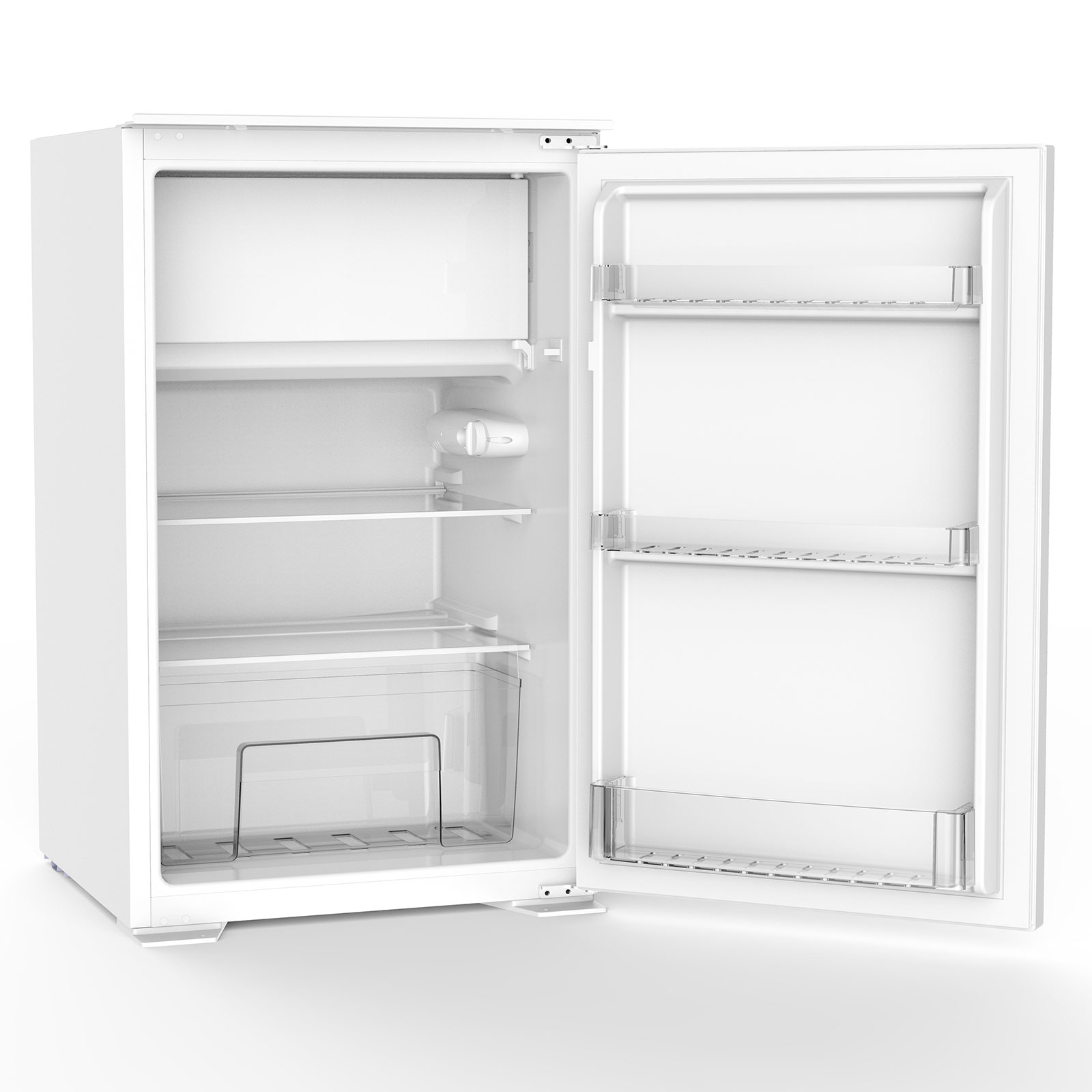 Küchenblock - weiß matt - Sonoma Eiche - mit E-Geräten - 280 cm