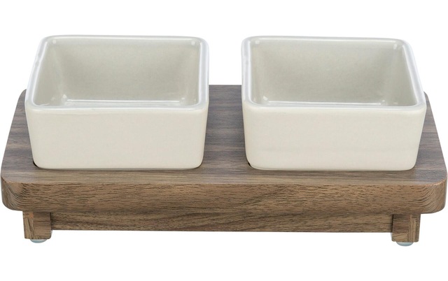 TRIXIE Futternapf »Set CityStyle, 2 × 0.2 l, Grau/Braun«