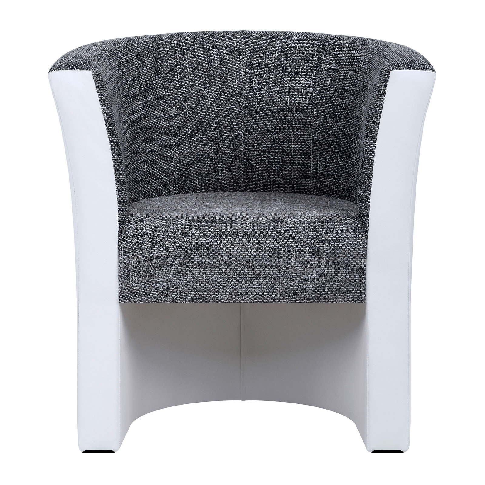 Cocktailsessel - weiß-grau - 76 cm hoch