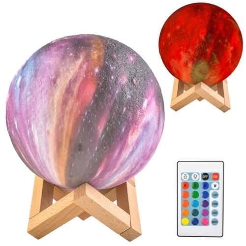 Månelampe ved nattbord 15cm, 16 farger