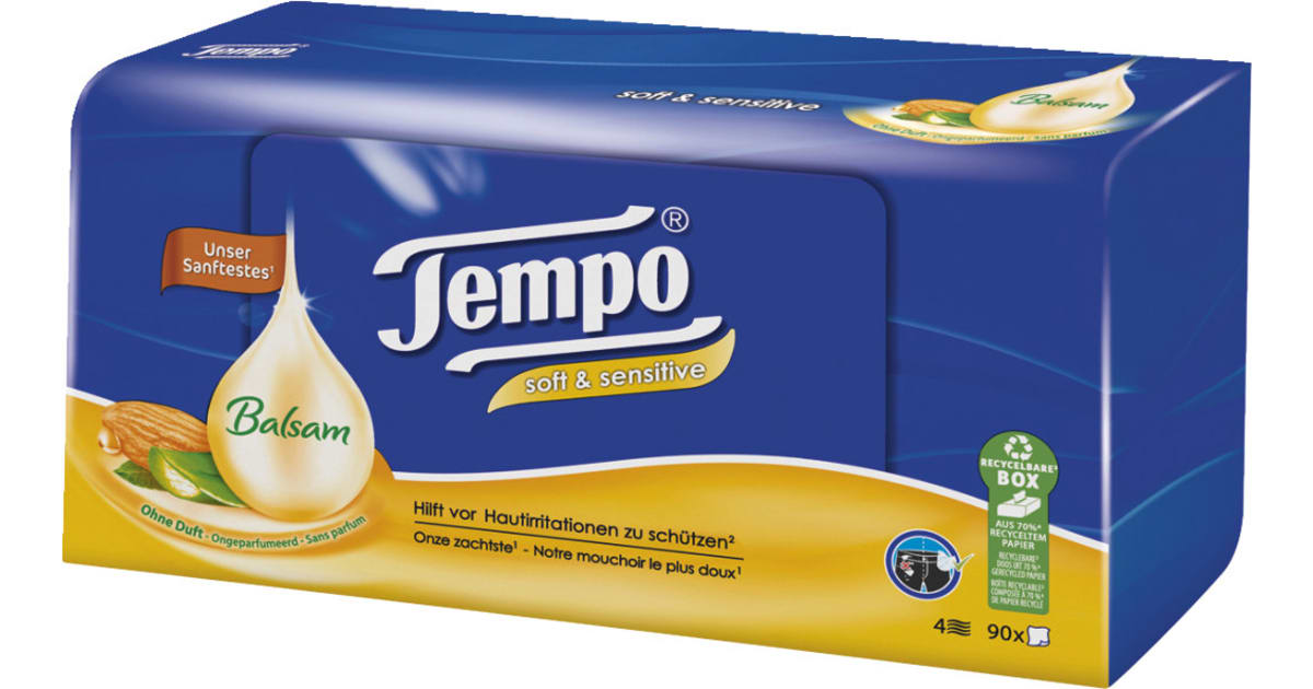 TEMPO Taschentücher Box Soft&Sensitive