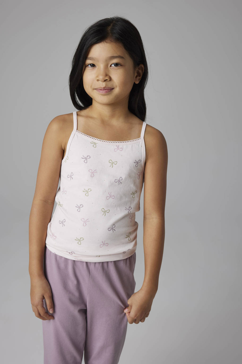 singlet Bow - set van 2 donkerroze/ecru