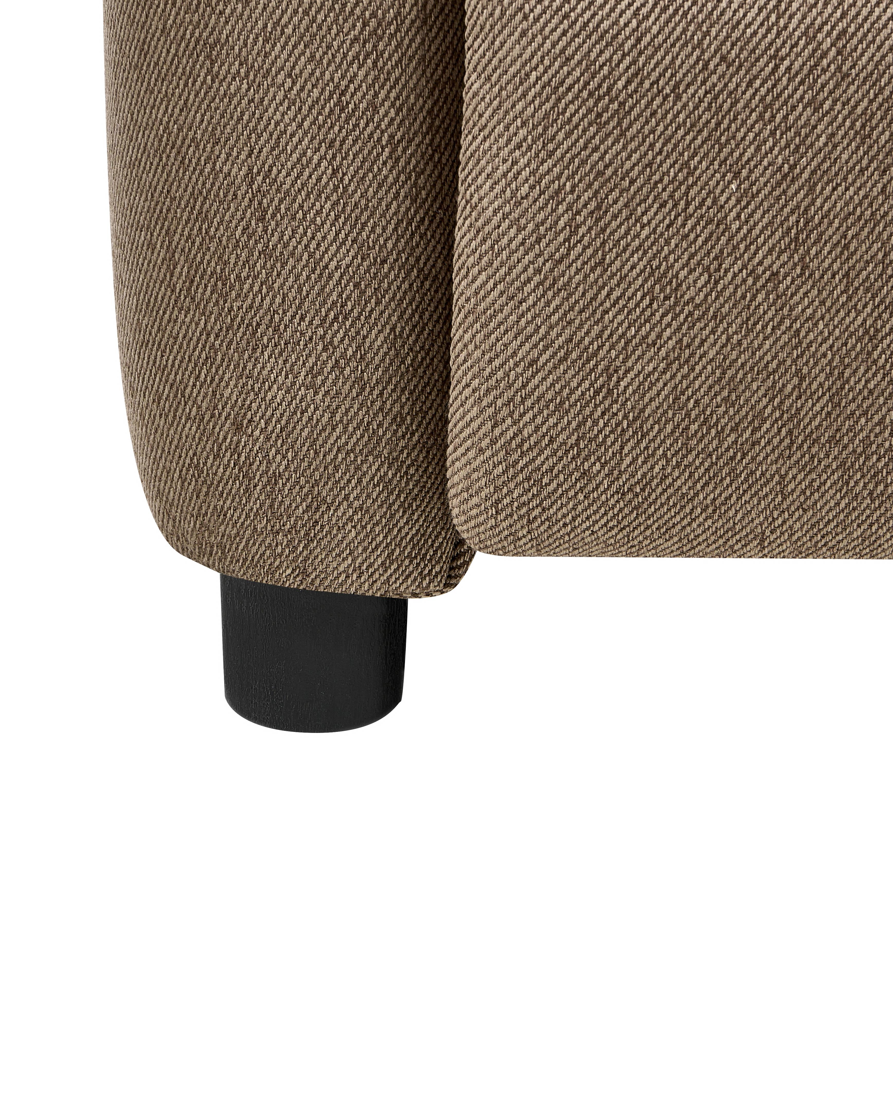 Relaxfauteuil SANDE inclusief voetensteun Stof Bruin
