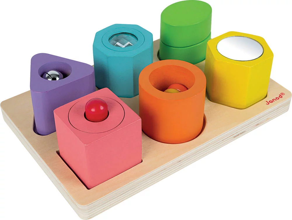 PUZZLE 6 CUBES SENSORIELS - EN BOIS