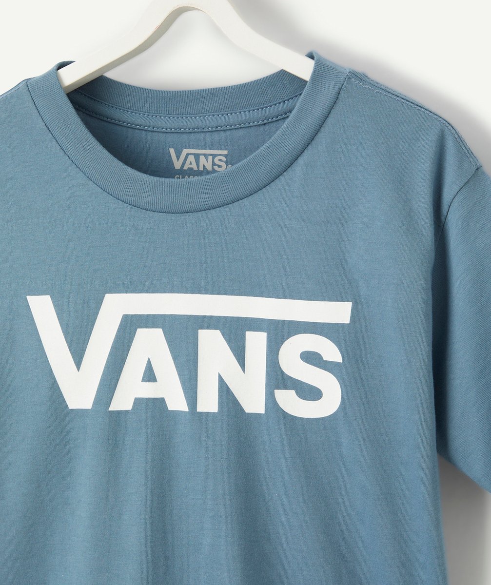 VANST-SHIRT CLASSIC EN COTON BLEU CANARD AVEC LOGO BLANC