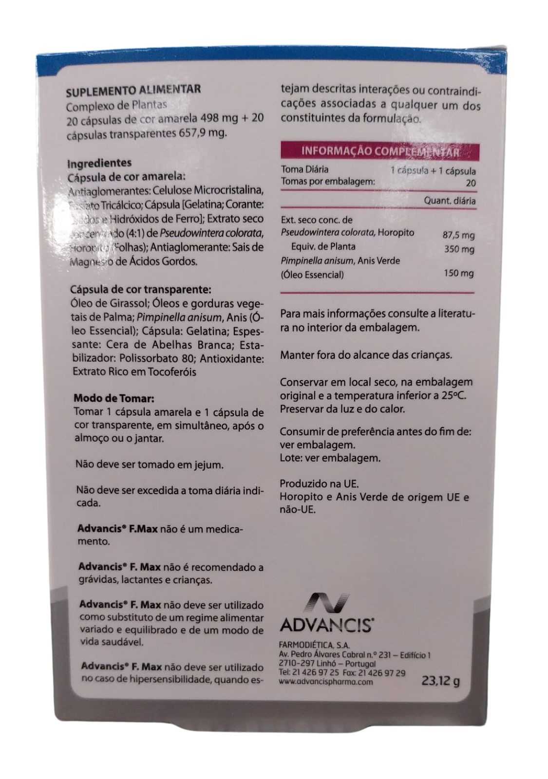 Advancis F. Max 40 cápsulas