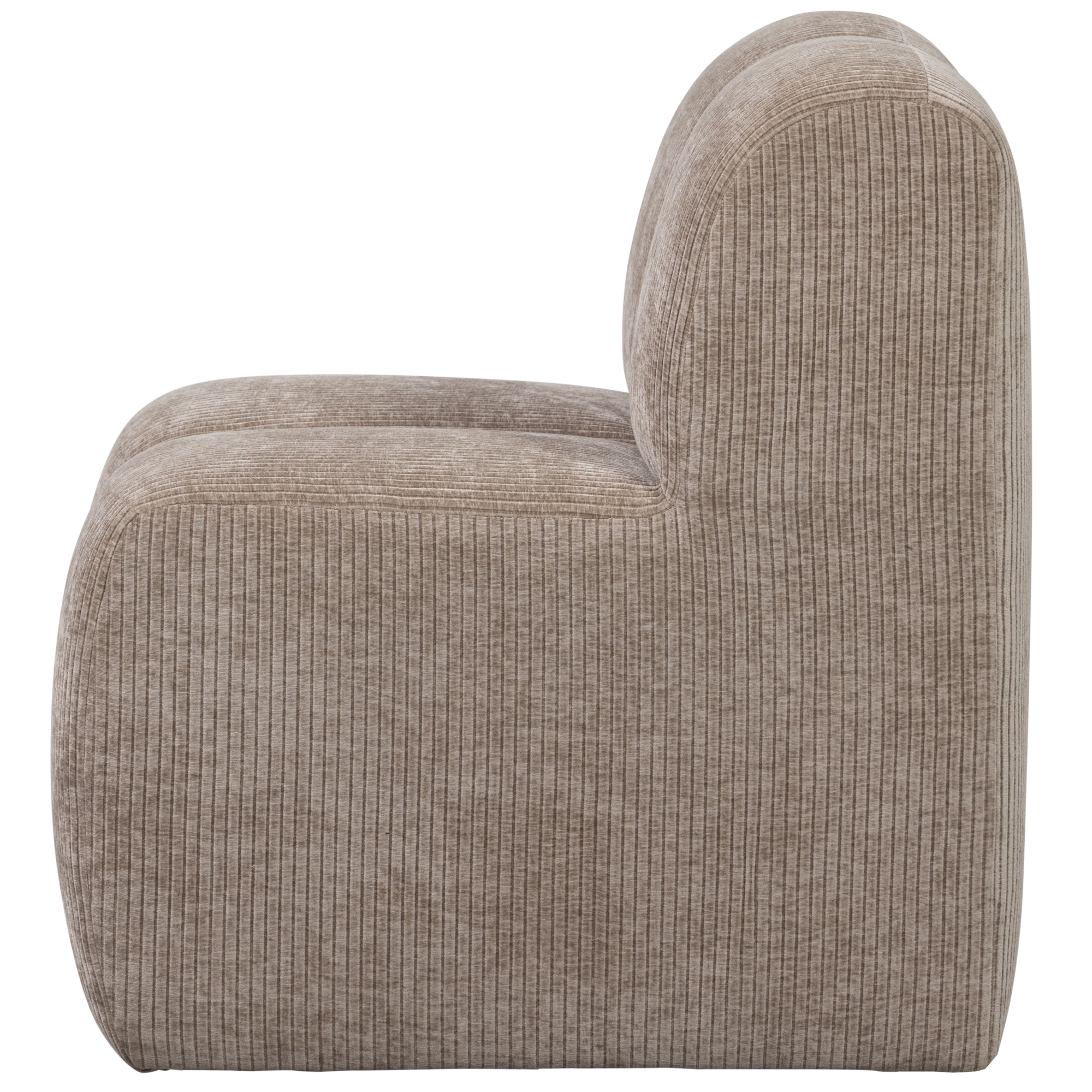 Mojo Eetbankje met rugleuning - Donkerzand Mojo Eetbankje 84 cm met Rugleuning - Ribstof - Donkerzand