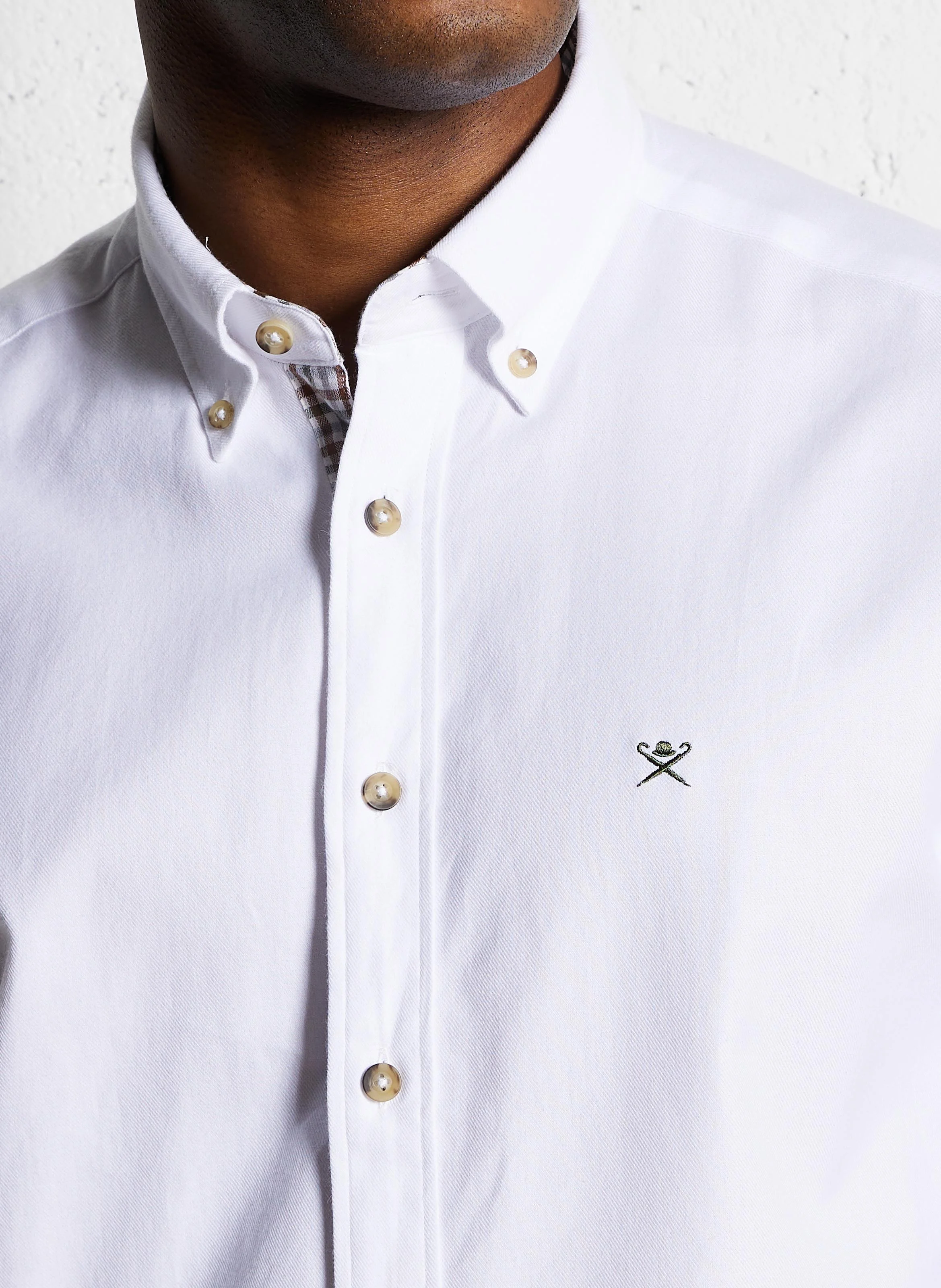 Chemise droite en coton | Blanc