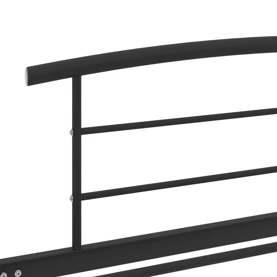 vidaXL - Bed frame met lattenbodem - Zwart - Metaal - 90x200 cm