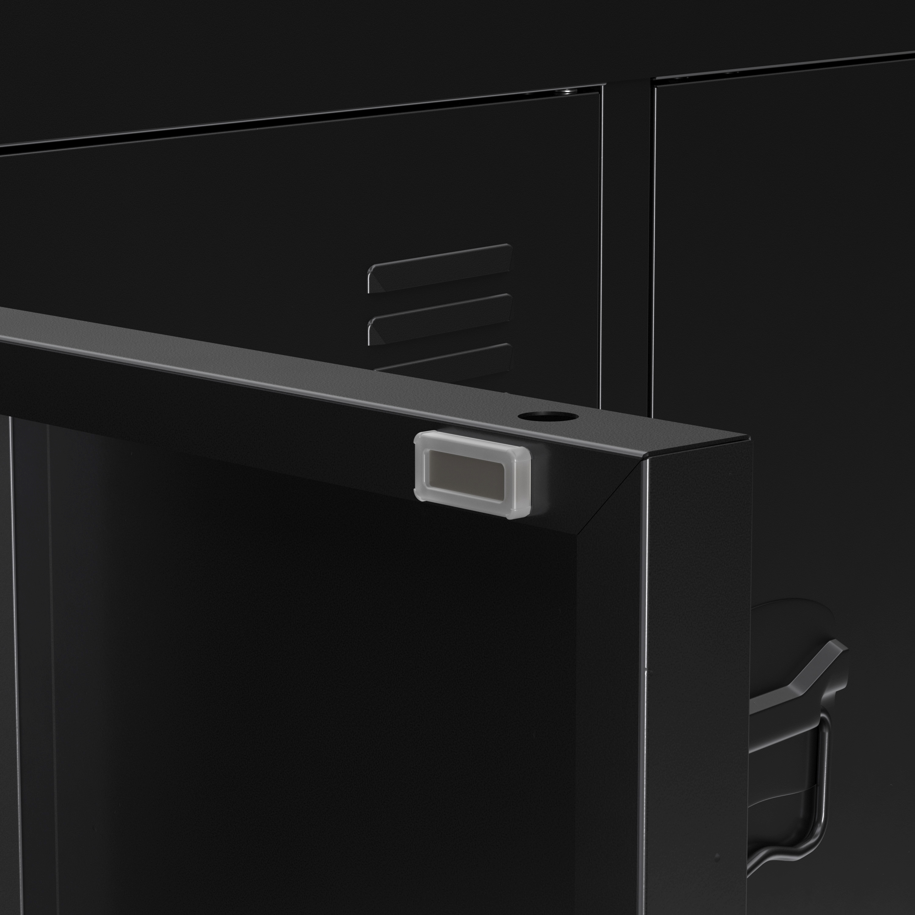 TV Möbel Metall ANTEY 120 x 58 cm schwarz