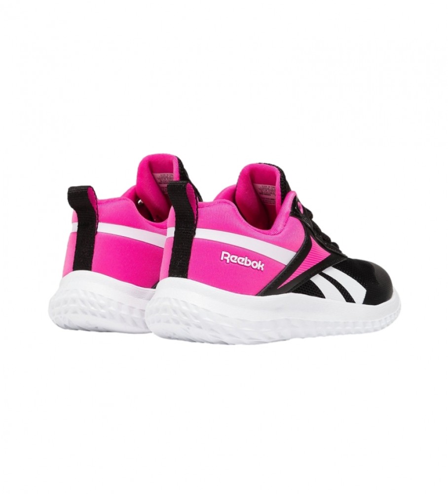 Tênis Reebok Rush Runner 5, rosa e preto.