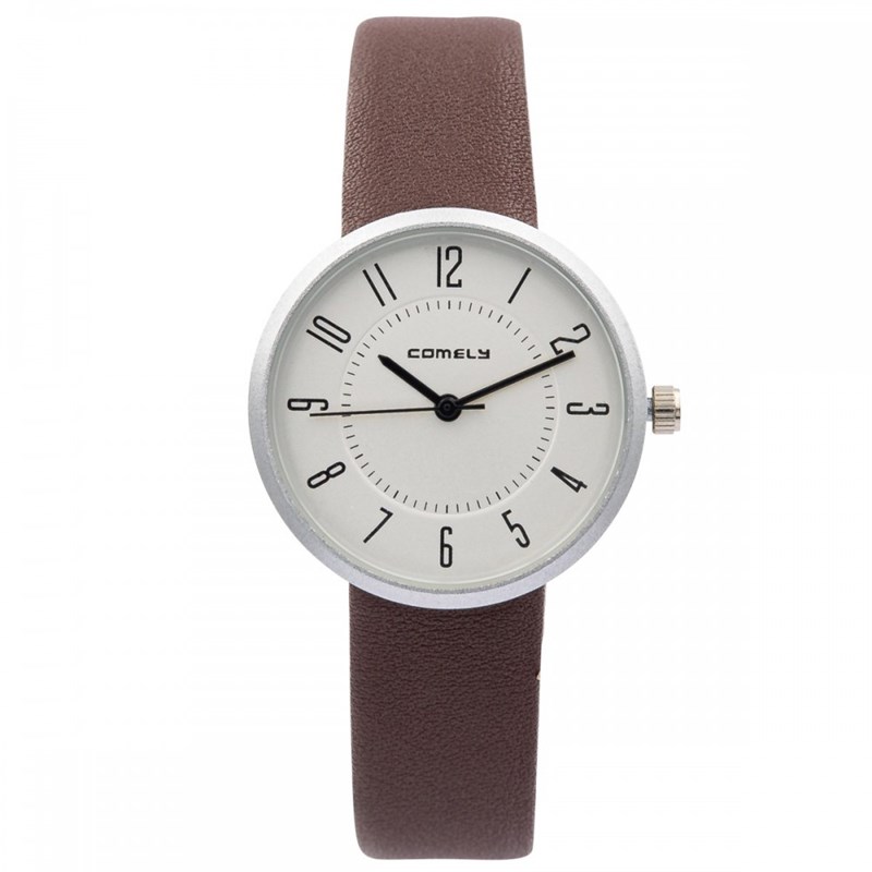 Montre Femme COMELY bracelet Cuir Marron