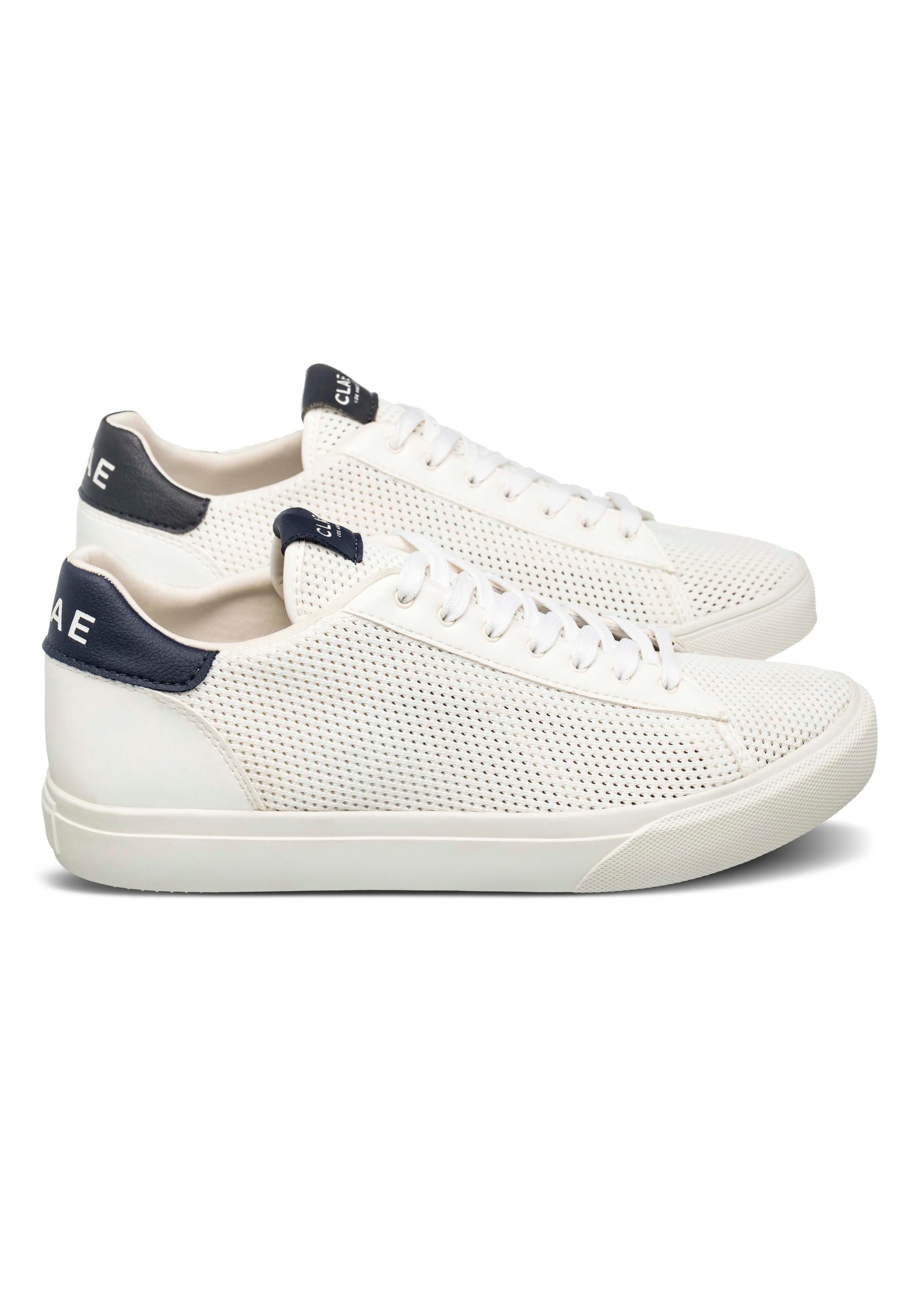 Clae Sneaker Bradley Knit White Navy Cactus