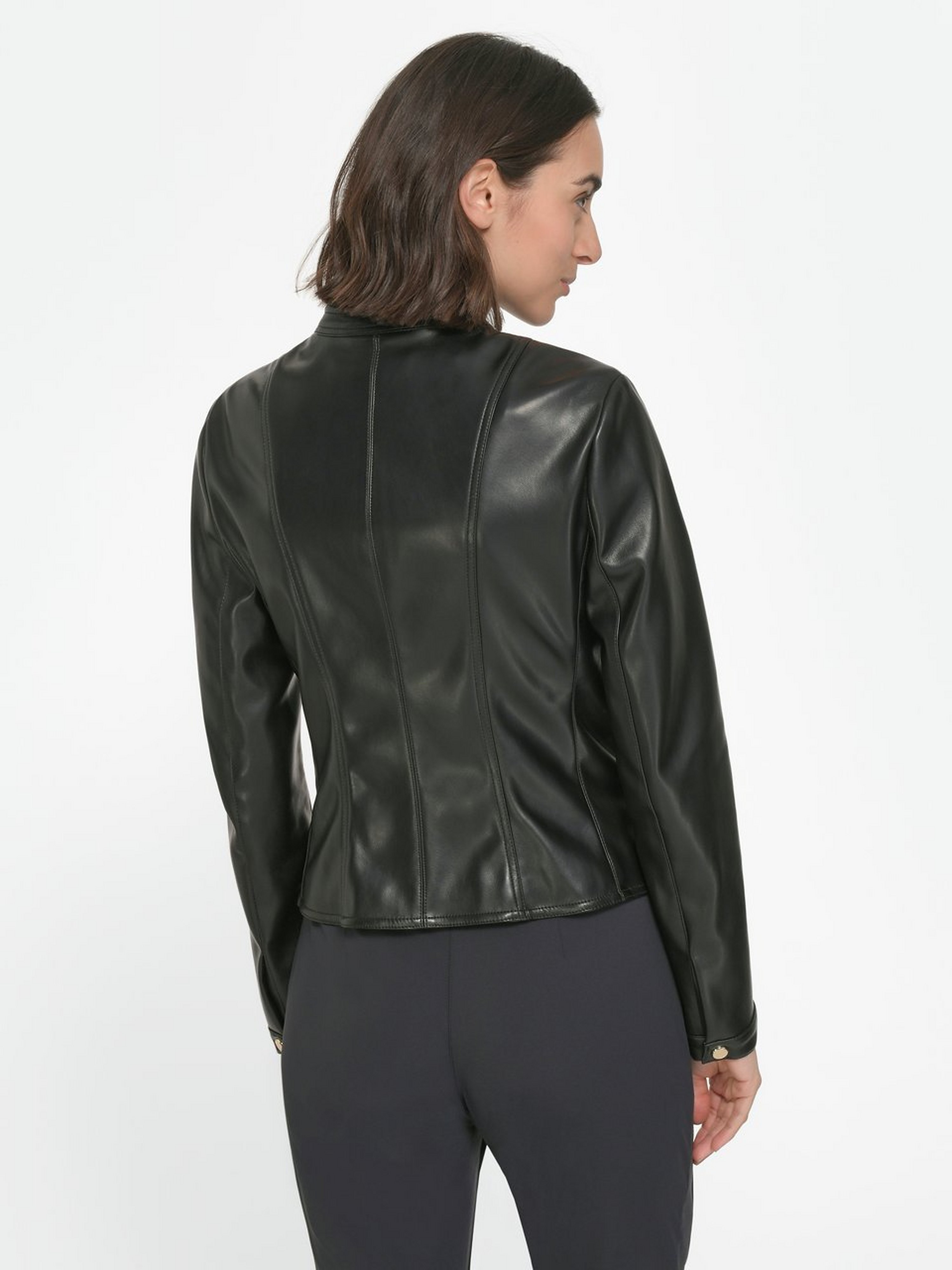 Lederimitat-Jacke