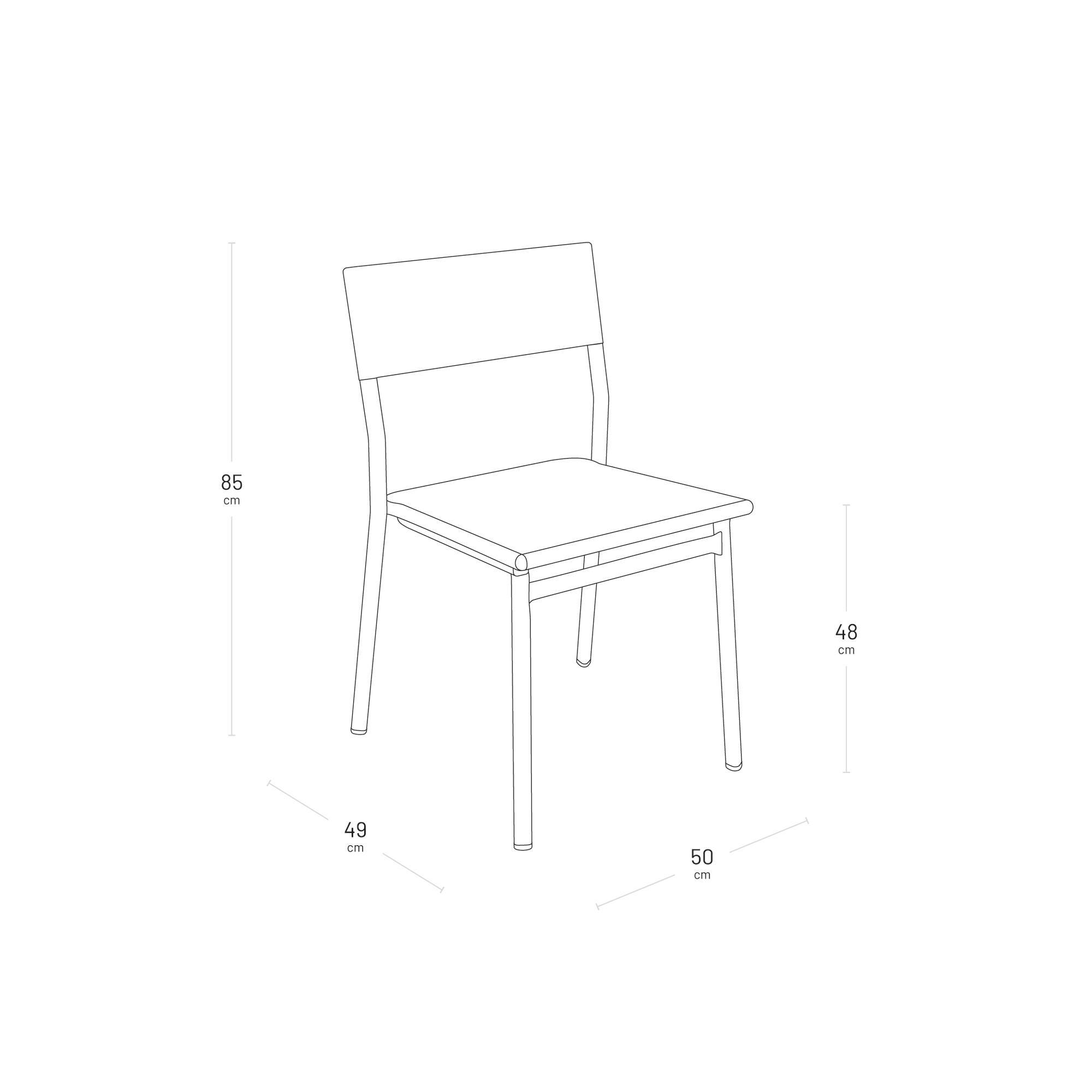 Gartenstuhl Oron Batyline® Duo Grau Galet-Titane