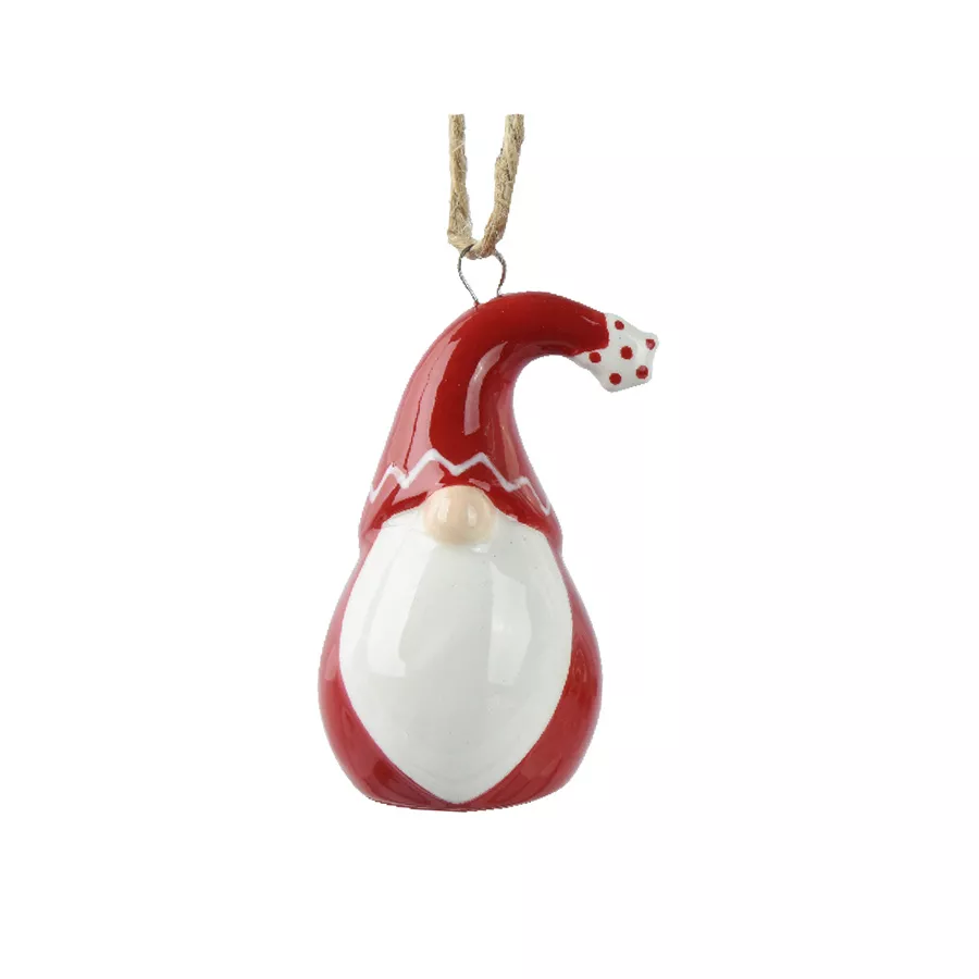 Père Noël à suspendre (H6 cm) Dolomite Rouge et blanc