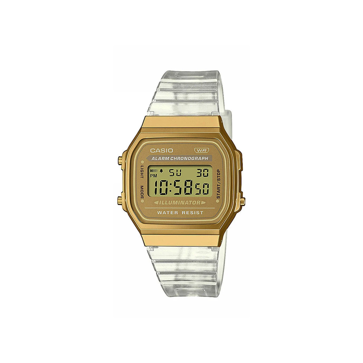 Montre CASIO Vintage  homme bracelet résine argent