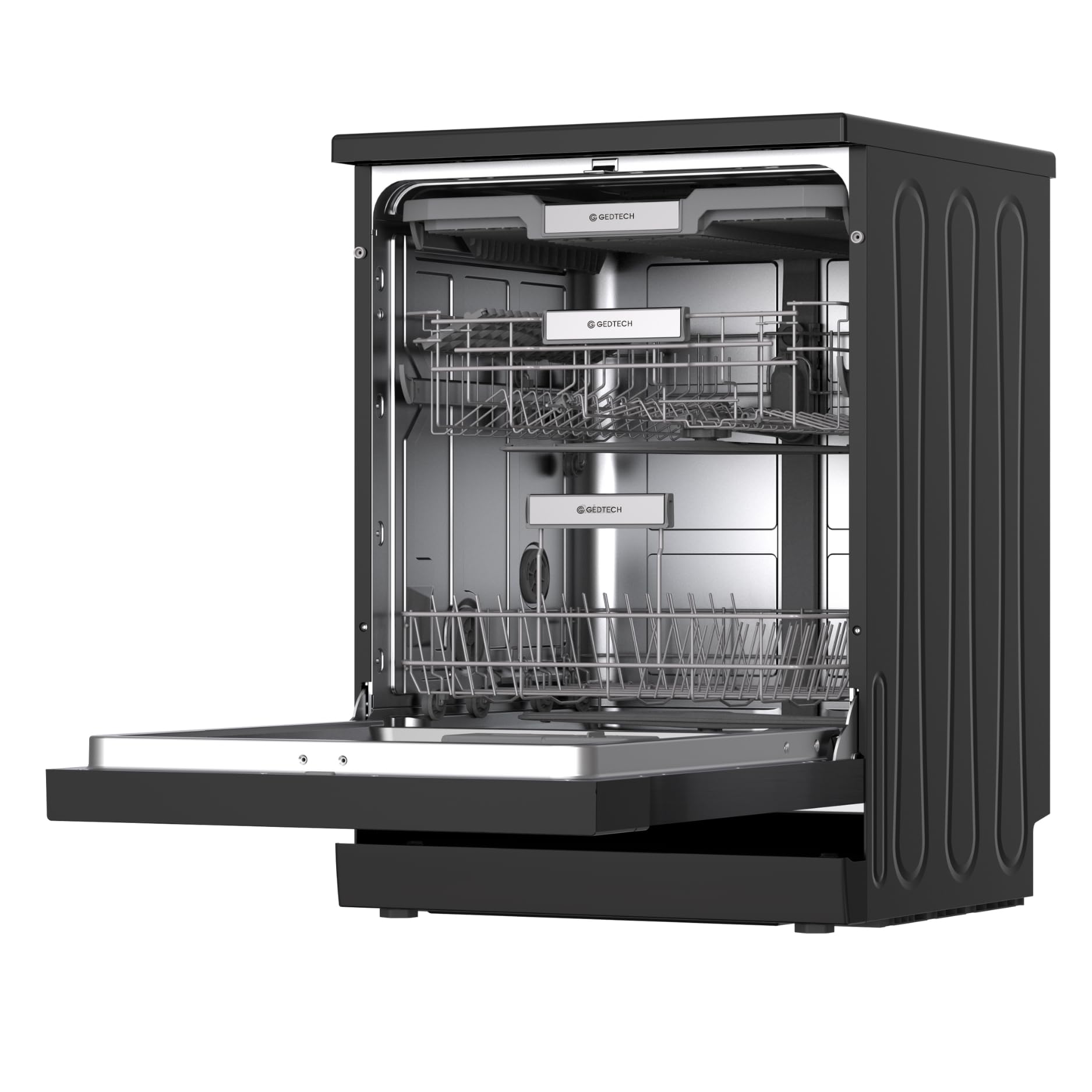 GEDTECH Lave-vaisselle GLV1542DX 15cv - Tiroir à couverts - 42 dB - Ultra silencieux - Départ Différé - Eco - Intensif - Rapide – Faible conso - Class