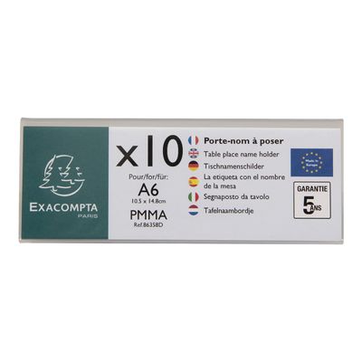Exacompta - 10 Porte noms - A6 plié