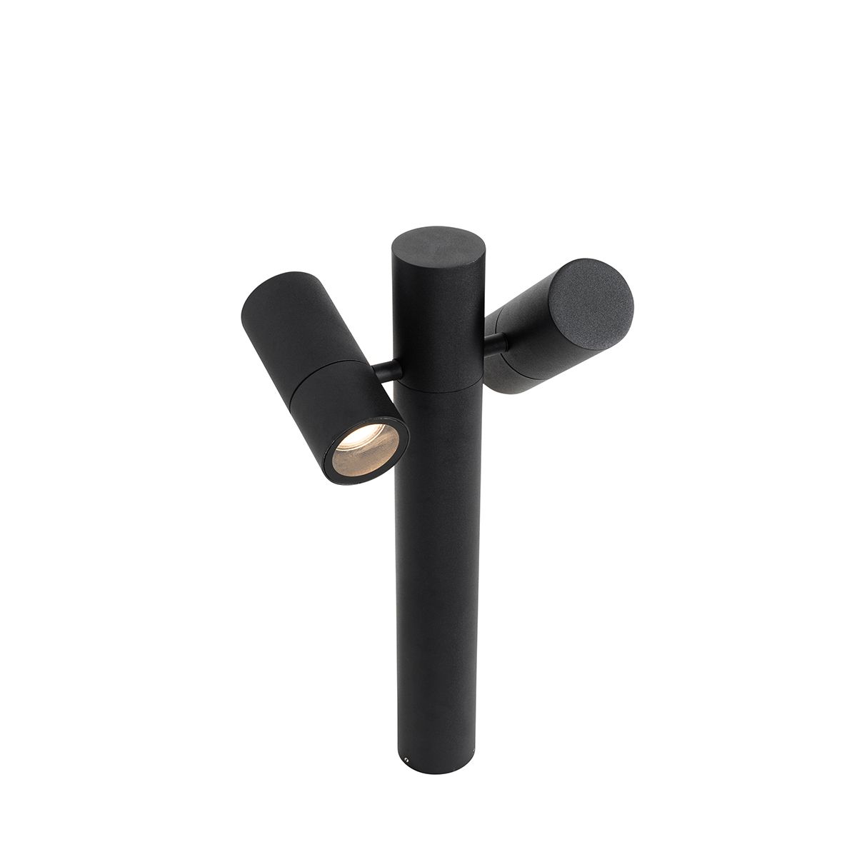 Buitenlamp zwart met grondpin en kabelmof 50cm 2-lichts IP44 - Duo Deluxe