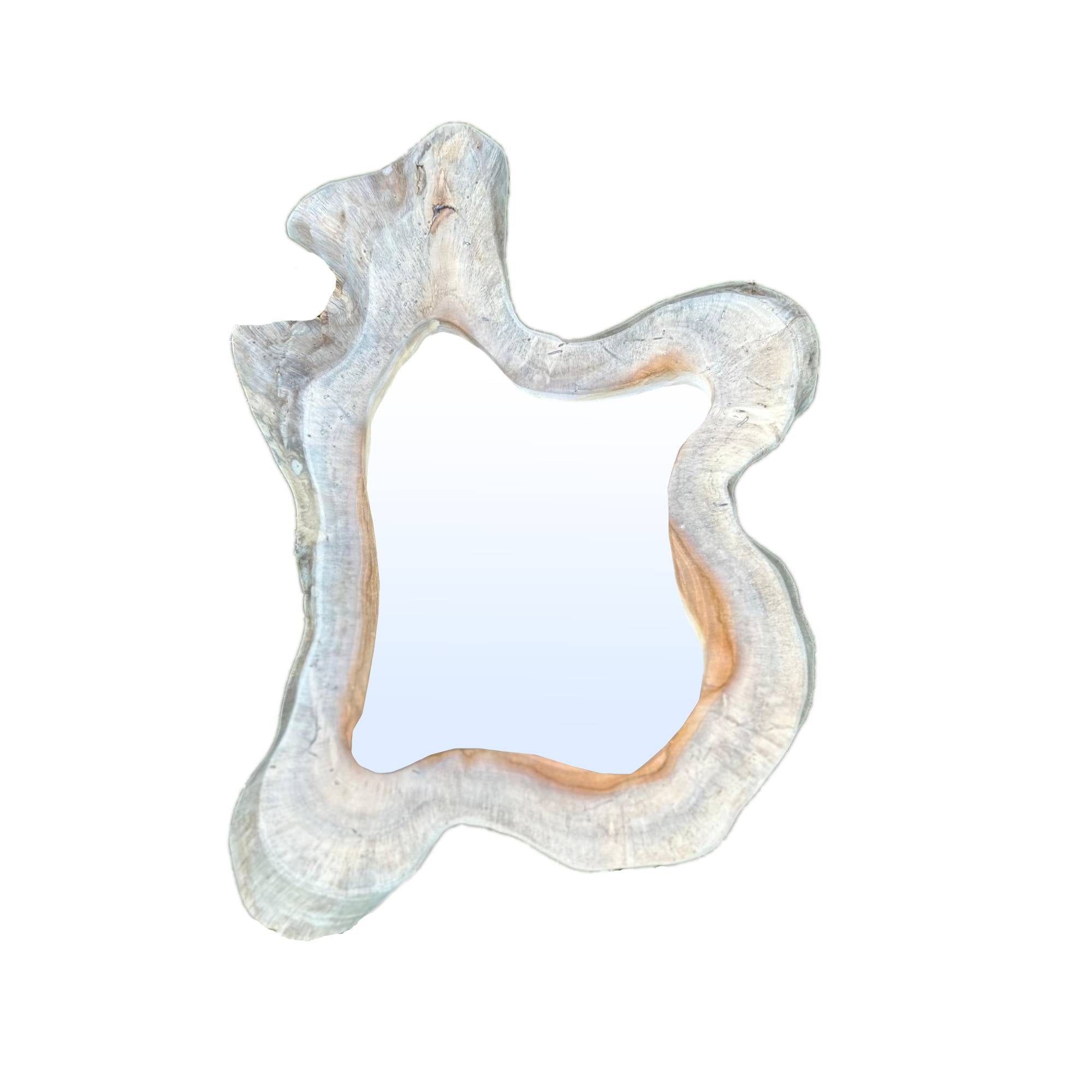 PTMD Hyro Natural Teak Wood Organic Mirror