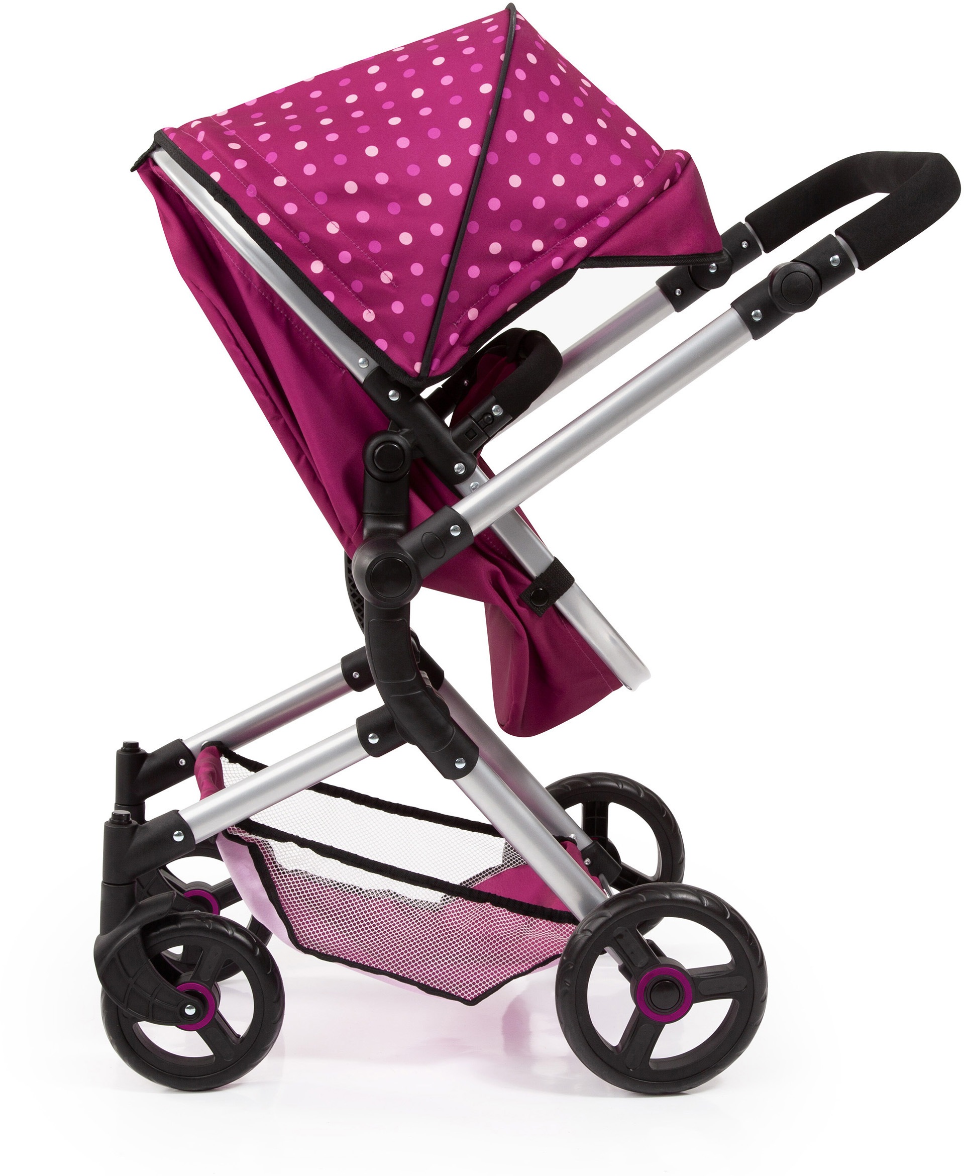 Bayer Kombi-Puppenwagen »Vario, Bordeaux« inkl. Wickeltasche