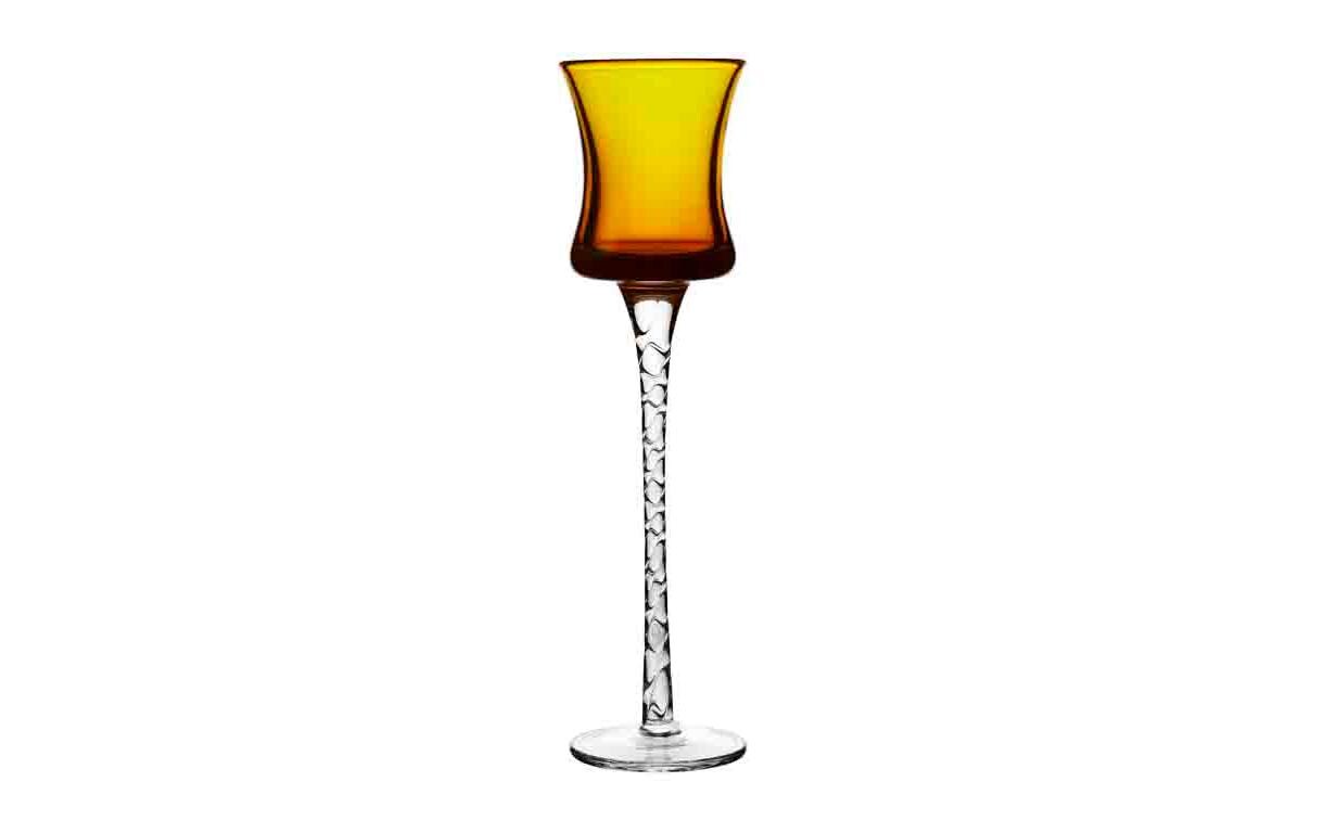 Brandyglas Aquavit London 6 Stück, 2.5 cl bis 5 clVerschiedenfarbige, mundgeblasene Schnapsgläser mit gedrehtem Stiel