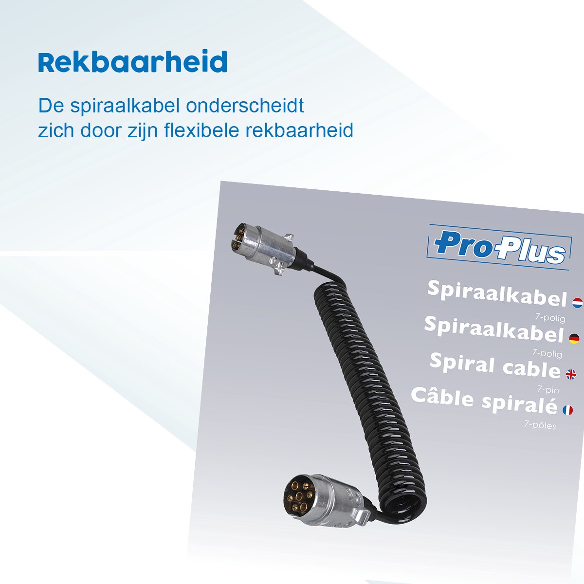 Proplus 7-polig spiraalkabel - Max. 4.5 meter