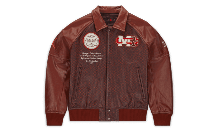 Jordan Maison Château Rouge Veste Cuir Bordeaux