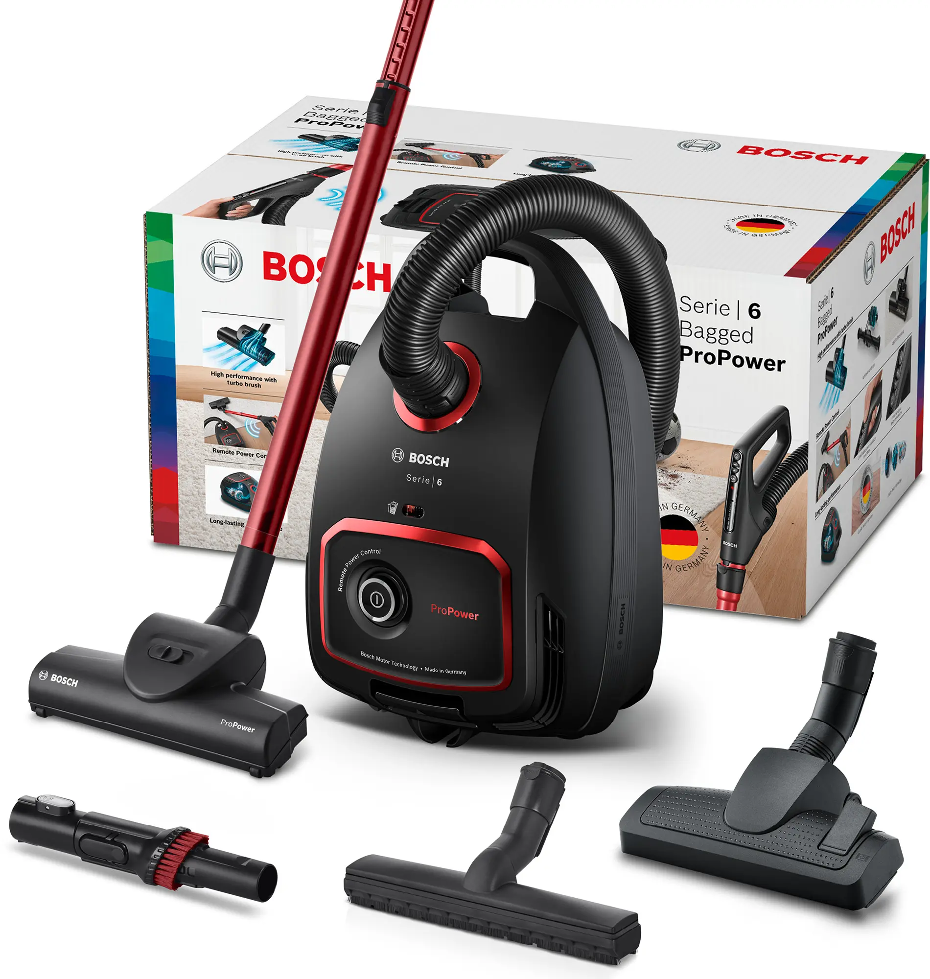 Serie 6 Stofzuiger met zak ProPower Zwart