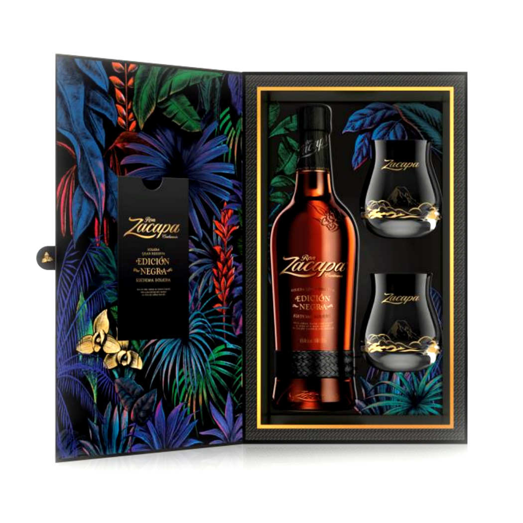 Zacapa Edicion Negra - Coffret cadeau Rhum 2 verres