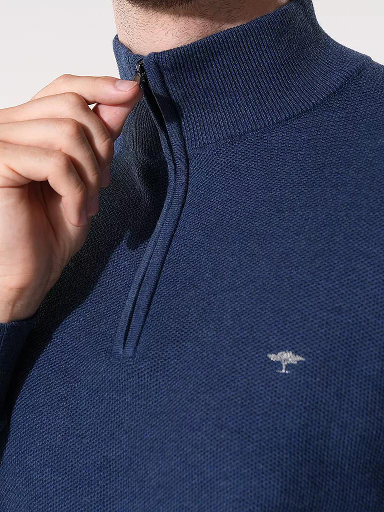 FYNCH HATTON Troyer Pullover dunkelblau