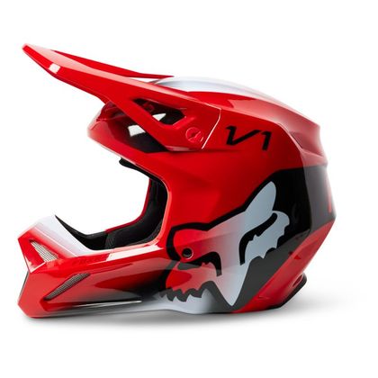 Casque cross Fox YOUTH V1 TOXSYK - ENFANT - Rouge / Bleu