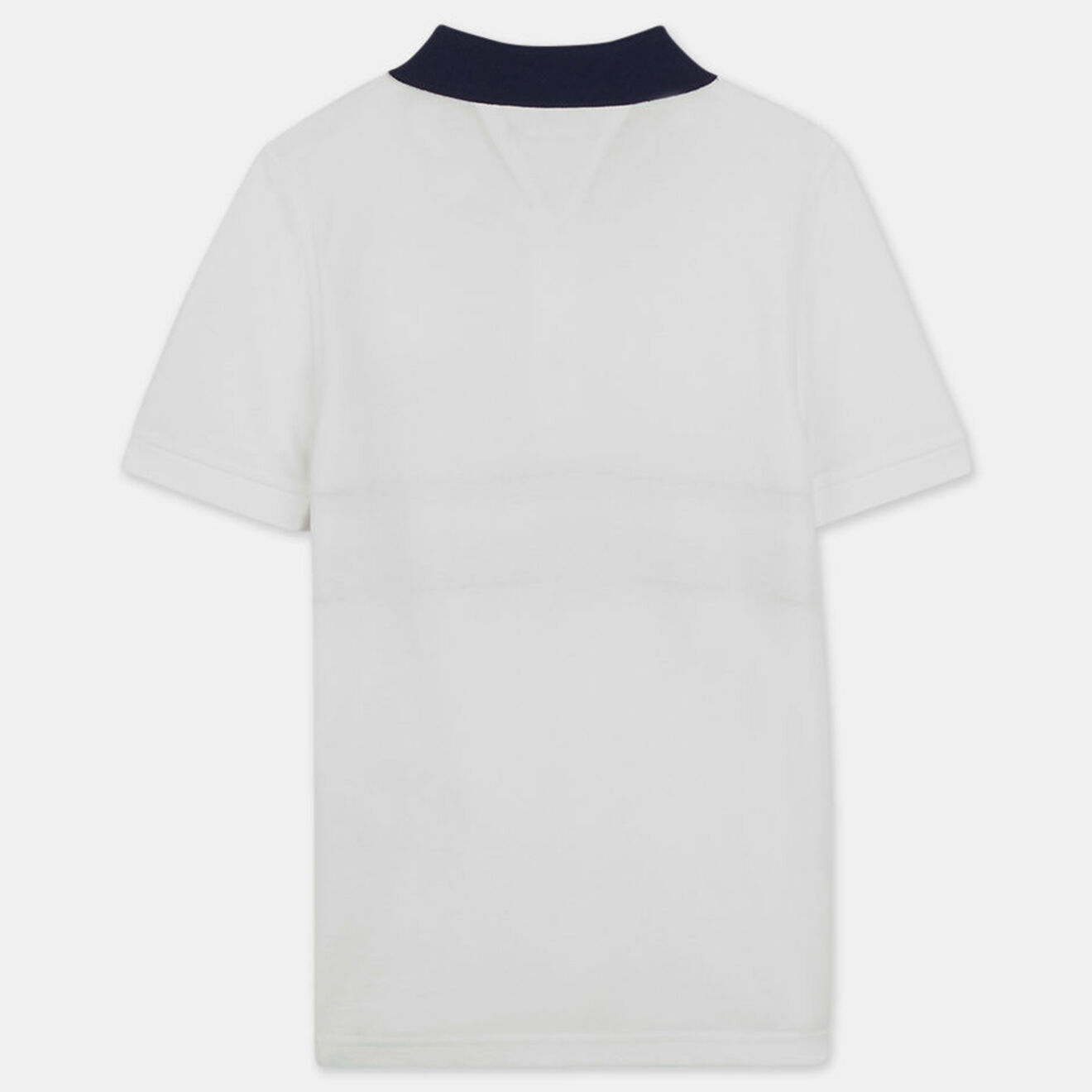 Tommy Hilfiger Polo en Coton organique piqué à bandes blanc