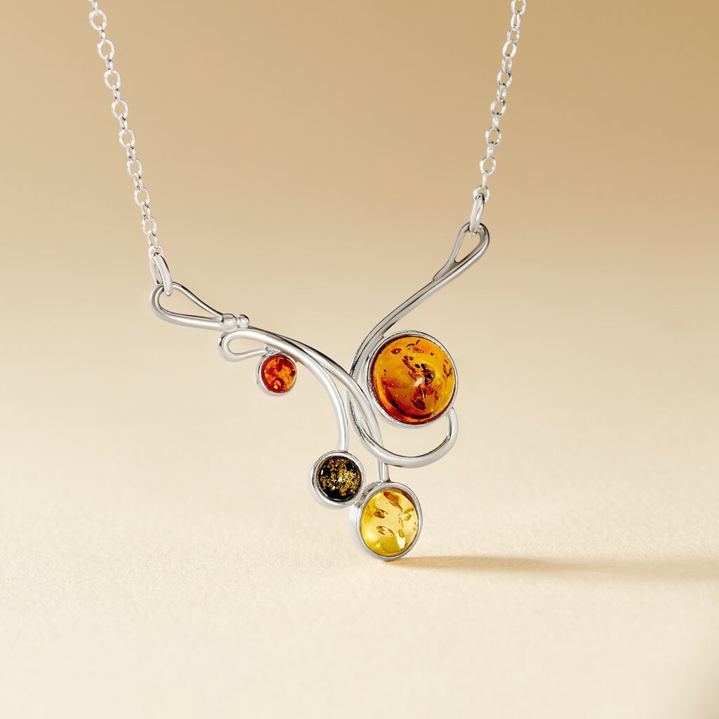Collier Argent Blanc Dorka Ambres