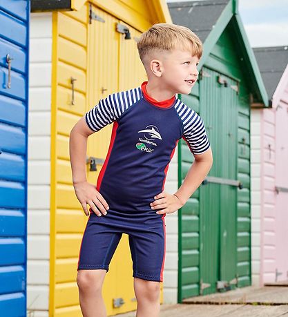 Konfidence Bådeheldragt - UV50+ - Hamptons Blue Stripe
