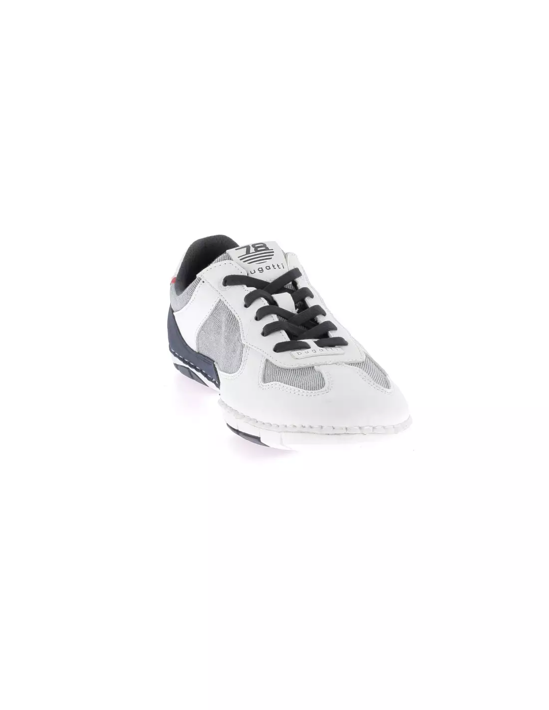 BUGATTI SANDSTONE - Baskets WHITE/BLUE
