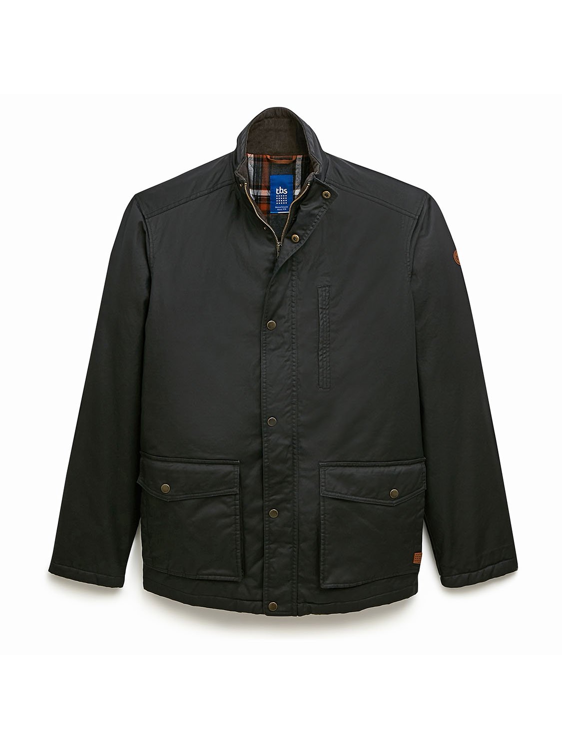 Veste Homme Déperlante Coton Enduit Noir