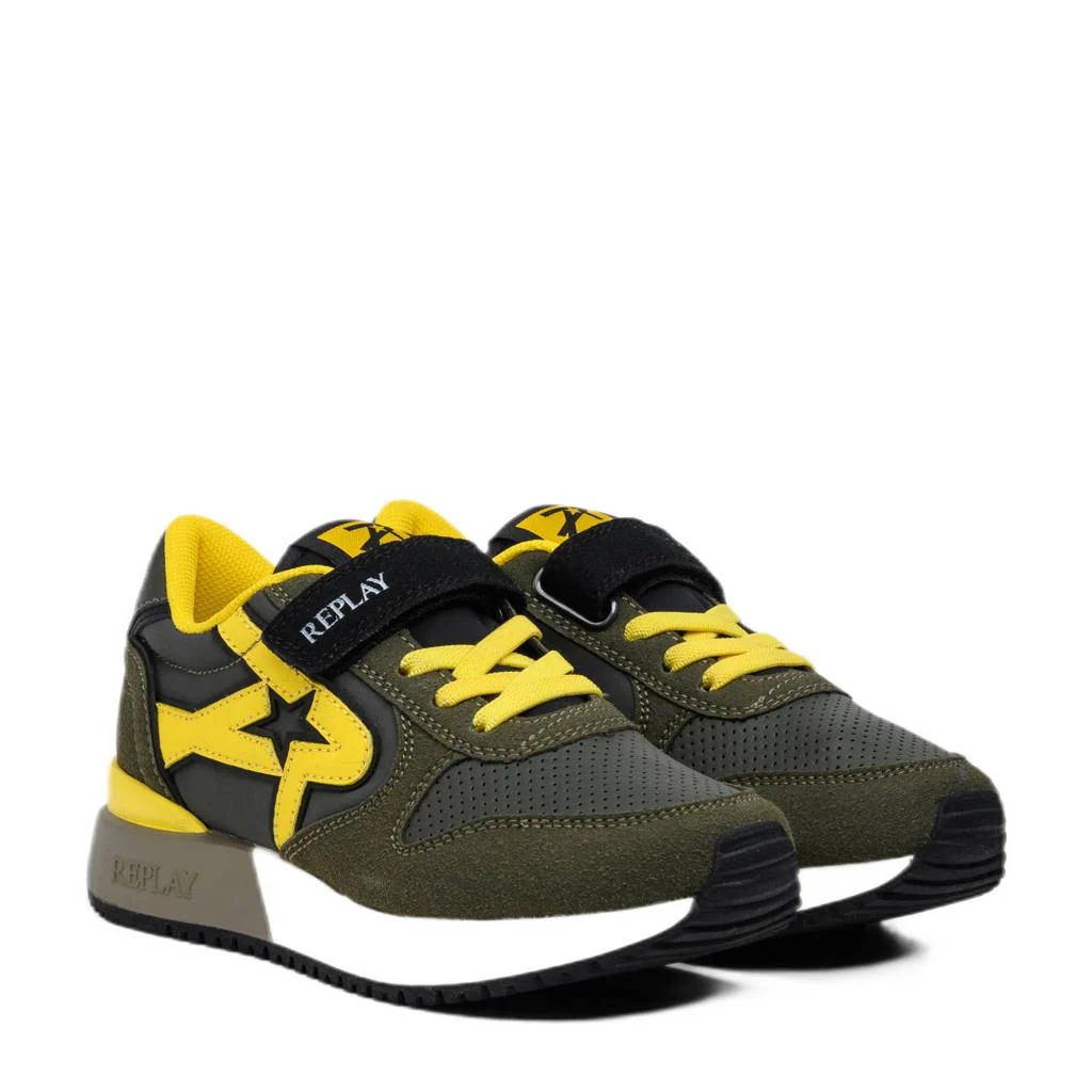 REPLAY Fiber JR boy 7sneakers groen/geel