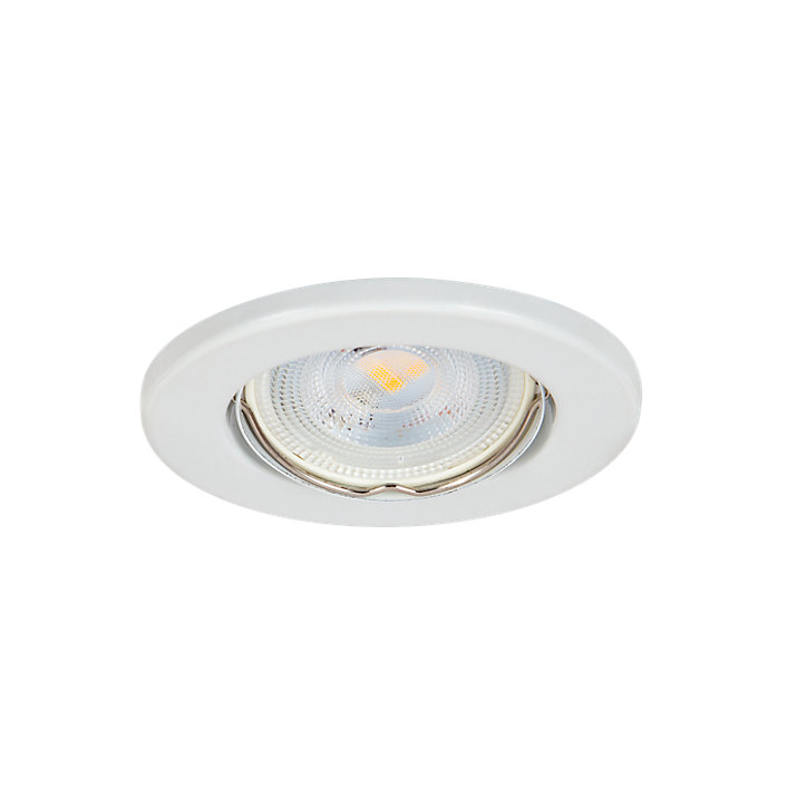 5 spots encastrables Chancey GU10 blanc chaud IP20 345lm 3.4W Ø8.5xH.2.8cm blanc GoodHome