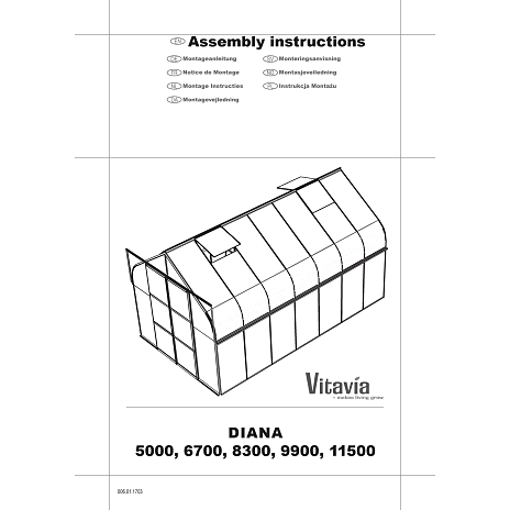Diana 5000 drivhus - aluminium