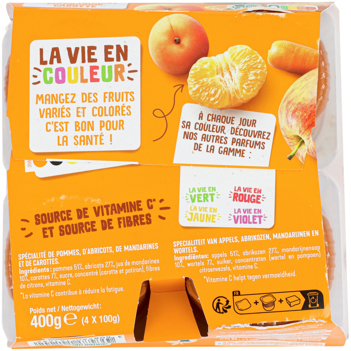 Andros La vie en couleur Orange 4x100g